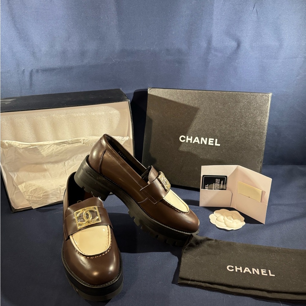 Brown & Beige Loafers **NOT AUTHENTIC**